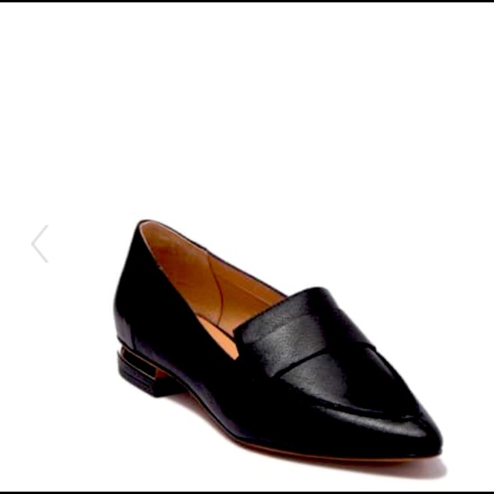 Franco Sarto black leather loafers